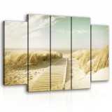 Consalnet Vászonkép, 5 darabos Út a tengerhez 150x100 cm méretben