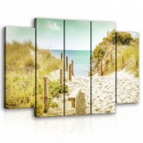 Consalnet Vászonkép, 5 darabos Út a tengerhez 150x100 cm méretben