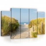 Consalnet Vászonkép, 5 darabos Út a tengerhez 150x100 cm méretben