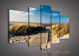 Consalnet Vászonkép, 5 darabos, Út a tengerhez 170x100 cm méretben