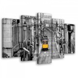 Consalnet Vászonkép 5 darabos Városkép villamossal 100x60 cm méretben