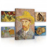 Consalnet Vászonkép, 5 darabos Vincent van Gogh variálható elrendezésben