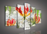 Consalnet Vászonkép, 5 darabos, Virág 170x100 cm méretben