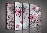 Consalnet Vászonkép, 5 darabos Virág minta 150x100 cm méretben