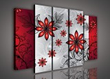Consalnet Vászonkép, 5 darabos Virág minta 150x100 cm méretben
