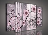Consalnet Vászonkép, 5 darabos Virág minta 150x100 cm méretben