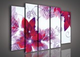 Consalnet Vászonkép, 5 darabos Virág minta 150x100 cm méretben