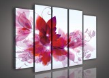 Consalnet Vászonkép, 5 darabos Virág minta 150x100 cm méretben