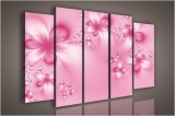 Consalnet Vászonkép, 5 darabos Virág minta 150x100 cm méretben