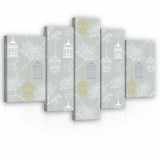 Consalnet Vászonkép, 5 darabos, Virág minta 170x100 cm méretben