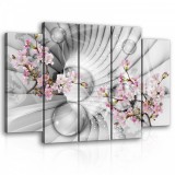 Consalnet Vászonkép, 5 darabos Virágos alagút 3D 150x100 cm méretben