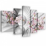 Consalnet Vászonkép, 5 darabos, Virágos alagút 3D 170x100 cm méretben