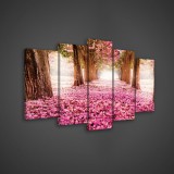 Consalnet Vászonkép 5 darabos, Virágos fasor 100x60 cm méretben