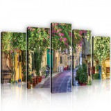 Consalnet Vászonkép 5 darabos, Virágos utca 100x60 cm méretben