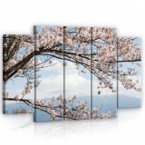 Consalnet Vászonkép, 5 darabos Virágzó fa 150x100 cm méretben