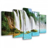 Consalnet Vászonkép 5 darabos, Vízesés 100x60 cm méretben