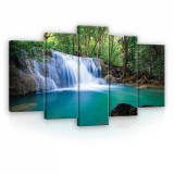 Consalnet Vászonkép 5 darabos, Vízesés 100x60 cm méretben