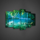 Consalnet Vászonkép 5 darabos,Vízesés 100x60 cm méretben