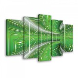 Consalnet Vászonkép 5 darabos, Zöld alagút 100x60 cm méretben
