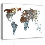 Consalnet Vászonkép, Absztrakt térkép, 100x75 cm méretben