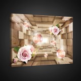 Consalnet Vászonkép, Alagút virágokkal, 60x40 cm méretben