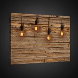 Consalnet Vászonkép, Égők fa mintán, 100x75 cm méretben