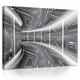 Consalnet Vászonkép, Fekete-fehér Alagút, 100x75 cm méretben