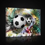 Consalnet Vászonkép, Focilabdák, 80x60 cm méretben