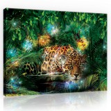 Consalnet Vászonkép, Jaguár a dzsungelbe 80x60 cm méretben