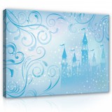 Consalnet Vászonkép, Kastély türkizkékbe 80x60 cm méretben