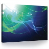 Consalnet Vászonkép, Kék-zöld absztrakt, 100x75 cm méretben