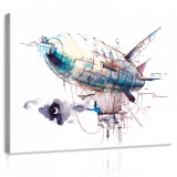 Consalnet Vászonkép, Léghajó, 100x75 cm méretben
