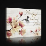 Consalnet Vászonkép, Magnolia - Home sweet home, 80x60 cm méretben