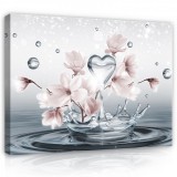 Consalnet Vászonkép, Magnólia vízcsepekkel, 100x75 cm méretben
