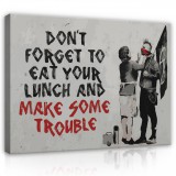 Consalnet Vászonkép, Make Trouble by Banksy, 100x75 cm méretben