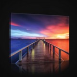 Consalnet Vászonkép, Móló a naplementében, 100x75 cm méretben
