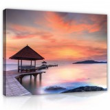Consalnet Vászonkép, Móló a naplementében 80x60 cm méretben