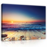 Consalnet Vászonkép, Naplemente a tengernél 100x75 cm méretben