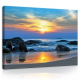 Consalnet Vászonkép, Naplemente a tengernél 80x60 cm méretben