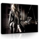 Consalnet Vászonkép, Nő a Zongoránál, 80x60 cm méretben