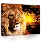 Consalnet Vászonkép, Oroszlán, 100x75 cm méretben