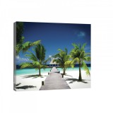 Consalnet Vászonkép, Pálmafás móló a tengerhez 80x60 cm méretben