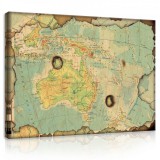 Consalnet Vászonkép, Régi kiégett térkép, 60x40 cm méretben