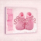 Consalnet Vászonkép, Rózsaszín baby tutyi 80x60 cm méretben