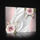 Consalnet Vászonkép, Rózsaszín rózsák, 60x40 cm méretben