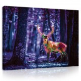 Consalnet Vászonkép, Szarvas az erdőben, 100x75 cm méretben