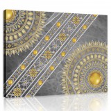 Consalnet Vászonkép, Szürke Mandala, 100x75 cm méretben