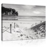 Consalnet Vászonkép, Tengerpart fekete-fehérben, 60x40 cm méretben
