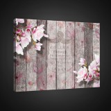 Consalnet Vászonkép, Virág deszka mintán, 100x75 cm méretben