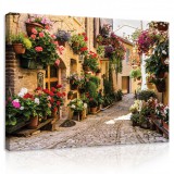 Consalnet Vászonkép, Virágos utca, 80x60 cm méretben